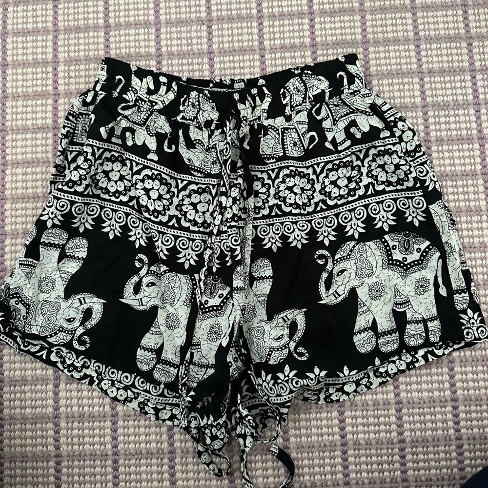 Elephant pattern shorts size small